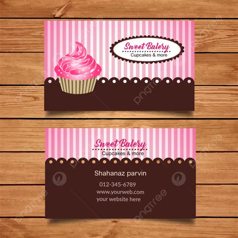 8F04A Cake Shop Business Card Template Business Card for Cake Business